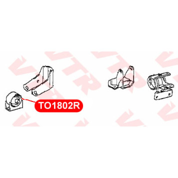 Сайлентблок передней подушки двигателя VTR TO1802R-1