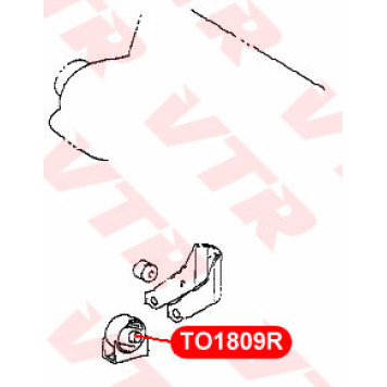 Сайлентблок передней подушки двигателя VTR TO1809R-1