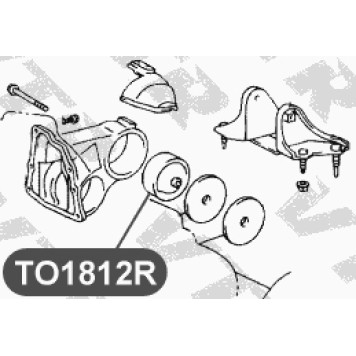 Сайлентблок задней подушки двигателя VTR TO1812R-1