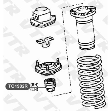 Отбойник стойки амортизатора задней подвески VTR TO1902R-1