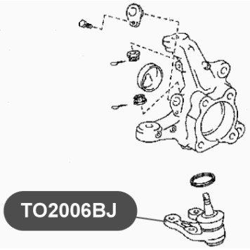 Опора шаровая нижнего рычага передней подвески VTR TO2006BJ-1