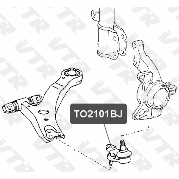 Опора шаровая нижнего рычага передней подвески, правая VTR TO2101BJ-1