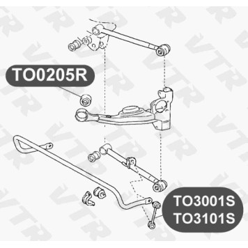 Тяга стабилизатора задней подвески, правая VTR TO3101S-1