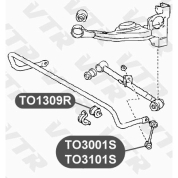 Тяга стабилизатора задней подвески, правая VTR TO3101S-2
