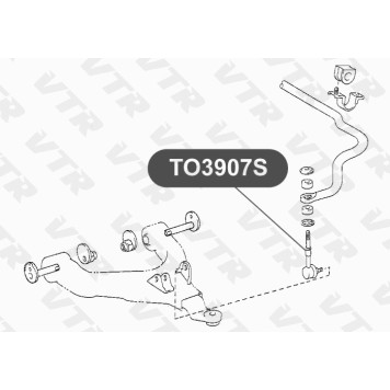 Тяга стабилизатора передней подвески VTR TO3907S-1