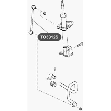 Тяга стабилизатора передней подвески VTR TO3912S-1