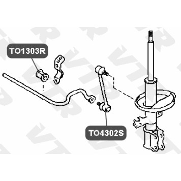Тяга стабилизатора задней подвески VTR TO4302S-1