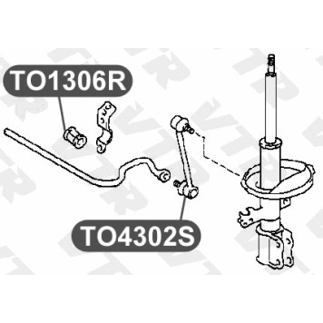 Тяга стабилизатора задней подвески VTR TO4302S-2