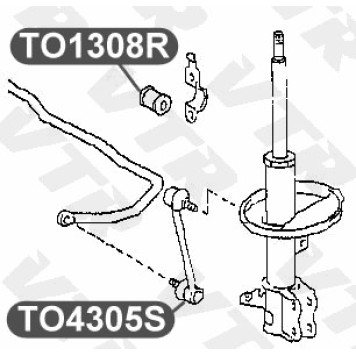 Тяга стабилизатора задней подвески VTR TO4305S-1