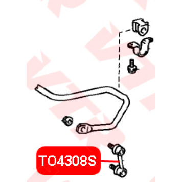 Тяга стабилизатора задней подвески VTR TO4308S-1