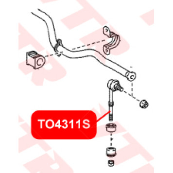 Тяга стабилизатора задней подвески (полиуретан) VTR TO4311SP-1