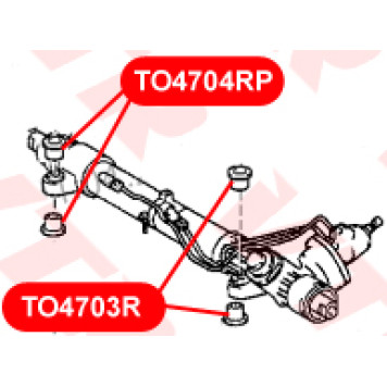 Сайлентблок полиуретановый рулевой рейки VTR TO4704RP-1