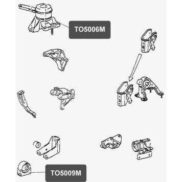Подушка двигателя, передняя VTR TO5009M-1