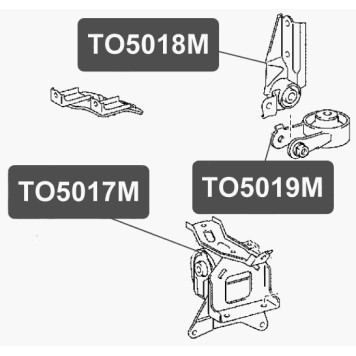 Подушка двигателя, задняя VTR TO5018M-1