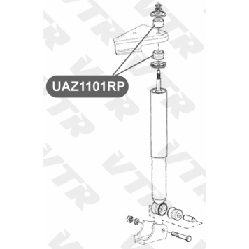 Втулка полиуретановая амортизатора передней подвески, верхняя VTR UAZ1101RP-1