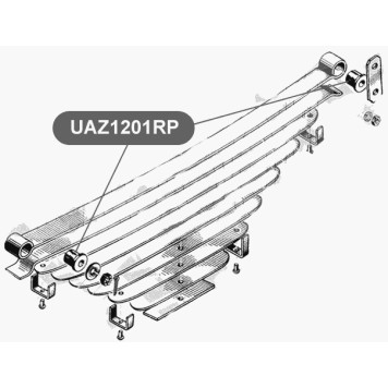 Втулка полиуретановая рессоры передней и задней подвесок VTR UAZ1201RP-1