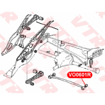 Сайлентблок поперечной тяги задней подвески, наружный VTR VO0601R-1