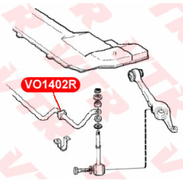 Втулка стабилизатора передней подвески VTR VO1402R-1