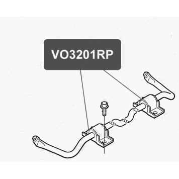 Втулка полиуретановая стабилизатора передней подвески VTR VO3201RP-1