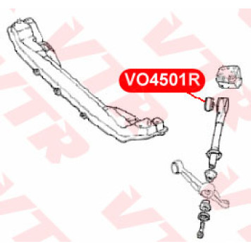 Сайлентблок тяги стабилизатора передней подвески VTR VO4501R-1