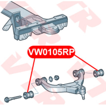 Сайлентблок полиуретановый рычага передней подвески VTR VW0105RP-1
