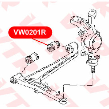 Сайлентблок нижнего рычага передней подвески, задний VTR VW0201R-1