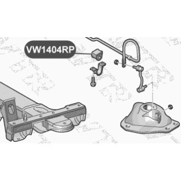 Втулка полиуретановая стабилизатора передней подвески VTR VW1404RP-1