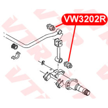 Втулка тяги стабилизатора передней и задней подвесок VTR VW3202R-1