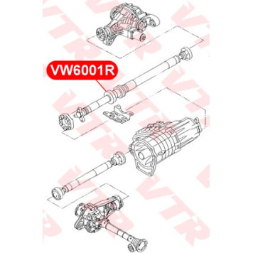 Подшипник подвесной карданного вала VTR VW6001R-1