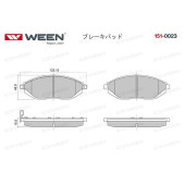 Тормозные колодки, дисковые, передние, CHEVROLET Spark (M300), (компл.), , <b>WEEN 151-0023</b>