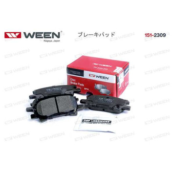 Тормозные колодки, дисковые, задние, LEXUS RX II; TOYOTA Highlander, Harrier, (компл.), , <b>WEEN 151-2309</b>-2