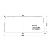 Стекло лобовое в резинку MERCEDES BENZ TRUCK W381 74- / NORD BENZ 5416A <b>XYG 1926 LFW</b>