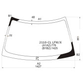Стекло лобовое в клей (без полосы) LADA (110-SERIESS) PRIORA 99- <b>XYG 2110-CL LFW/X</b>