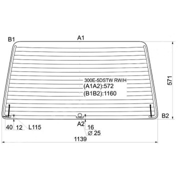 Стекло заднее (крышка багажника) с обогревом MERCEDES-BENZ E-CLASS W124 86-95 5D WGN <b>XYG 300E-5DSTW RW/H</b>
