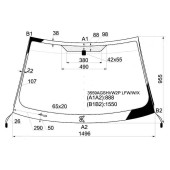 Стекло лобовое с обогревом в клей FORD MONDEO 00-07 4 / 5D HBK / WGN <b>XYG 3559AGSHVW2P LFW/W/X</b>