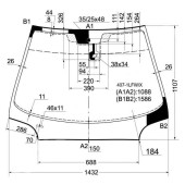 Стекло лобовое в клей PEUGEOT 407 4D / SED 5D / WGN 2004- <b>XYG 407-1 LFW/X</b>