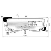 Стекло заднее (крышка багажника) с обогревом HYUNDAI I30 07- 5D HBK <b>XYG 4135BGNHW1H RW/H/X</b>
