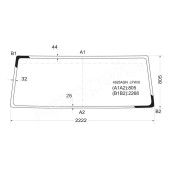 Стекло лобовое в клей DAF 75 / 85CF SERIES 93-08 <b>XYG 4625AGN LFW/X</b>