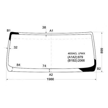 Стекло лобовое в клей DAF LF 01- / RENAULT MIDLUM 00- / VOLVO-FL 06- <b>XYG 4633ACL LFW/X</b>