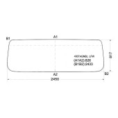 Стекло лобовое в резинку MAN F / FT90COMMAND WIDE / SHAANXI 86- <b>XYG 4907AGNBL LFW</b>