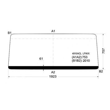 Стекло лобовое в резинку MAN L2000 TRUCK 02 / 97- <b>XYG 4910ACL LFW/X</b>