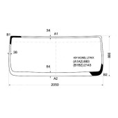 Стекло лобовое в клей MAN TG SMALL 00- <b>XYG 4911AGNBL LFW/X</b>