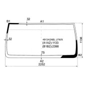Стекло лобовое в клей MAN TGA SLEEPER CAB 00- <b>XYG 4913AGNBL LFW/X</b>