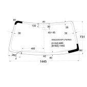 Стекло лобовое с обогревом в клей MITSUBISHI CHALLENGER / PAJERO SPORT / L200 96-08 <b>XYG 5650AGNH2P LFW/W/X</b>