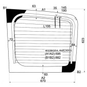 Стекло заднее (распашной двери) левое с обогревом RENAULT TRAFIC / OPEL VIVARO / NISSAN PRIMASTAR 01- <b>XYG 6022BGSVL RW/LH/H/X</b>