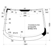 Стекло лобовое в клей SEAT ALTEA / TOLEDO MPV 2004- <b>XYG 7612AGNBLVZ LFW/X</b>
