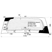 Стекло заднее (крышка багажника) с обогревом SUZUKI SPLASH 08- <b>XYG 8034BGNHW RW/H/X</b>