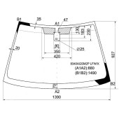 Стекло лобовое в клей TOYOTA COROLLA SEDAN WAGON 2000- д.д. лев.руль <b>XYG 8340AGSM2P LFW/X</b>