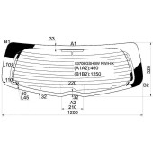 Стекло заднее (крышка багажника) с обогревом в клей TOYOTA YARIS / VITZ 3 / 5D HBK 05-10 <b>XYG 8370BGSHBW RW/H/X</b>