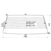 Стекло заднее (крышка багажника) с обогревом VOLKSWAGEN GOLF II HATCHBACK 83-91 (W / O HOLE) <b>XYG 8533BCLH RW/H</b>